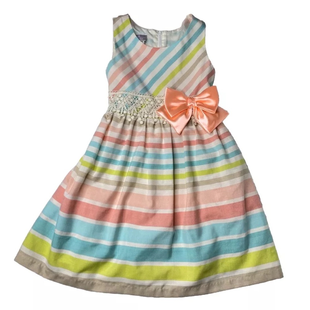 Iris & Ivy striped formal holiday dress